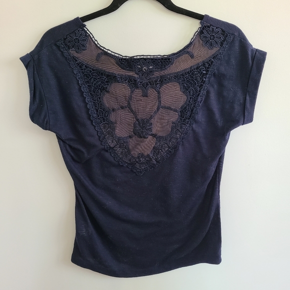 ✨️5 for $25✨️ Xs Kismet Navy Blue Top - Picture 1 of 3